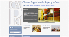 Desktop Screenshot of camarapapel.org.ar